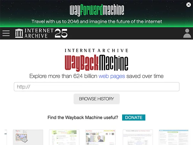 The Internet Archive: Wayback Machine